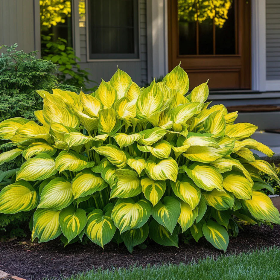 Rare Yellow Gold Hosta Seeds – Bright Lime Green and Golden Shade Foliage