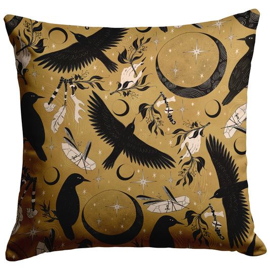 Raven Moon - Throw Pillow