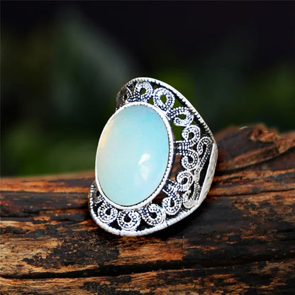 Stone Oval Vintage Design Rings