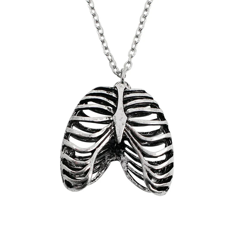 Rib Cage & Heart Necklace – Rib Cage necklace
