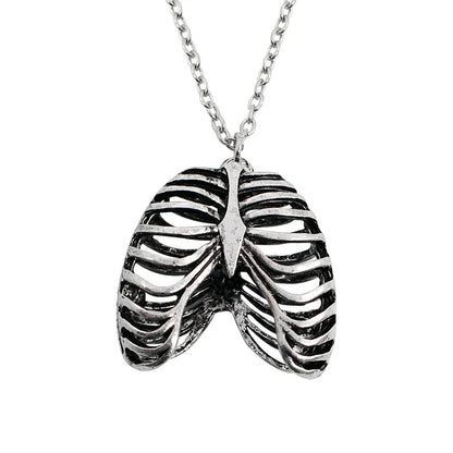 Rib Cage & Heart Necklace – Rib Cage necklace