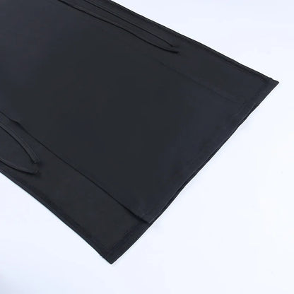 Halter High Split Black Dress