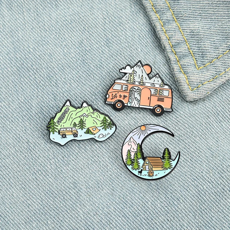 Travel Moon Pins