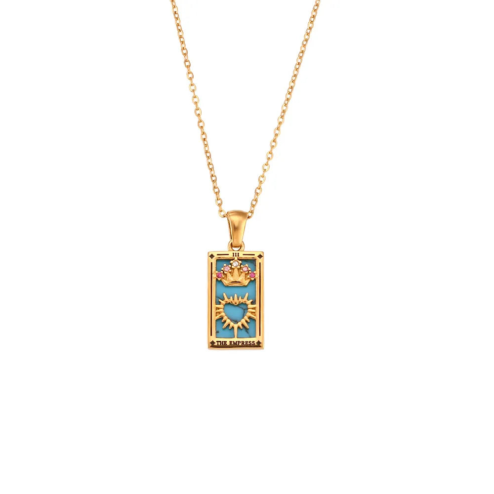 Gold Tarot Card Necklaces – The Empress necklace