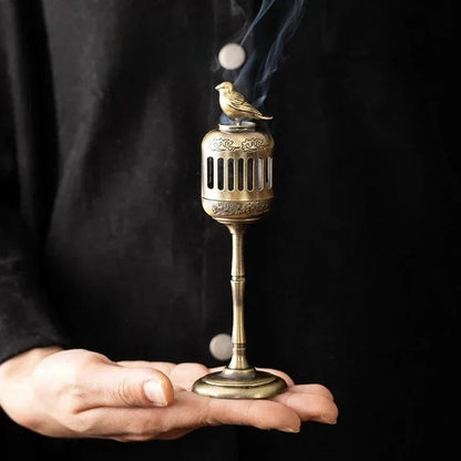 Magpie Hollow Lamp Sandalwood Fragrance Censer Smoking Backflow Incense Holder Tea House Ornaments Study Room Home Decor