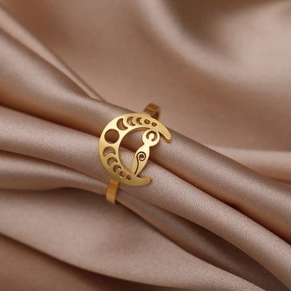 Moon Phase Goddess Ring
