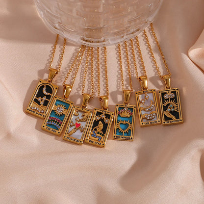 Gold Tarot Card Necklaces – necklace