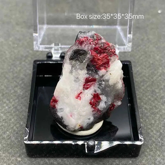 Natural Red Cinnabar | Raw Stone Specimen - Quartz Stone