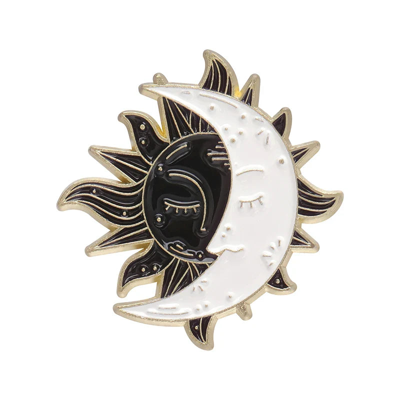 Sun Moon Enamel Pin