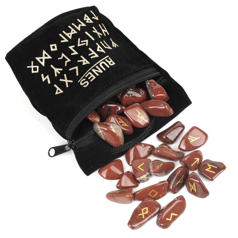 Crystal Runes Sets – Red Jasper Runes