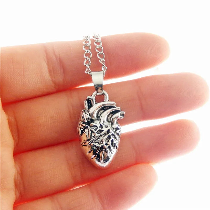 Rib Cage & Heart Necklace – necklace