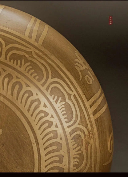 Nepal Handmade Singing Bowl Large Brass Tibetan Bowls Yoga Meditation Sound Healing Instrument Buddhist Sound Bowls Ornaments