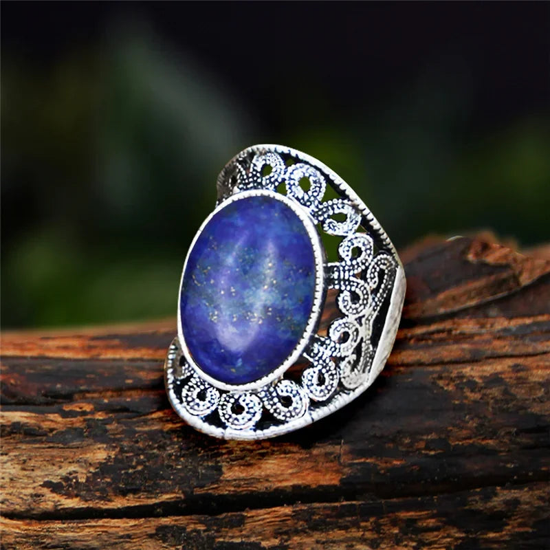 Stone Oval Vintage Design Rings