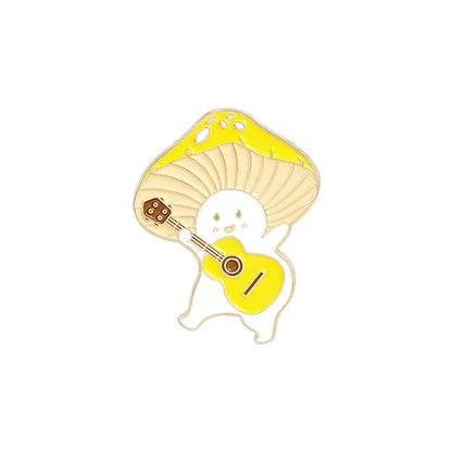 Mushroom Cat Enamel Pins