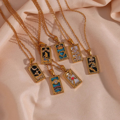 Gold Tarot Card Necklaces – necklace