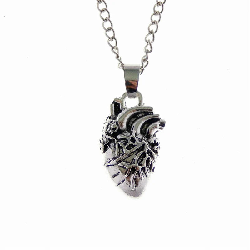 Rib Cage & Heart Necklace – Heart necklace
