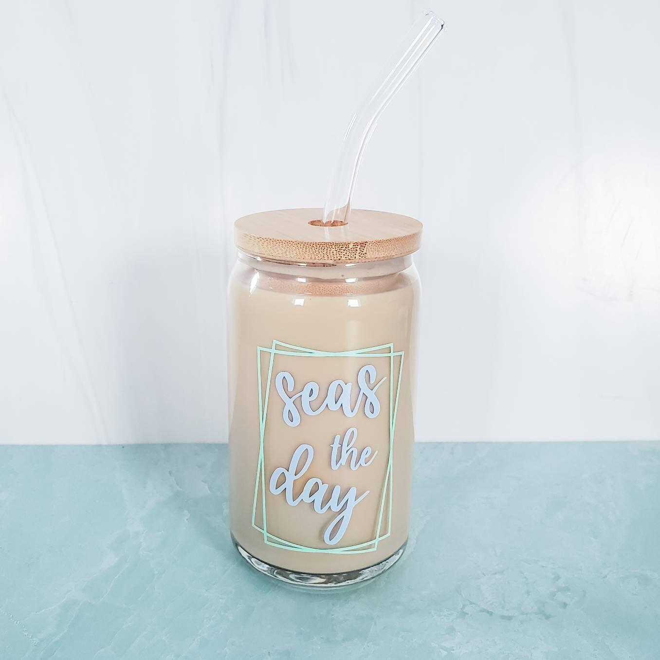 SEAS THE DAY - Glass Cup – Drinkware