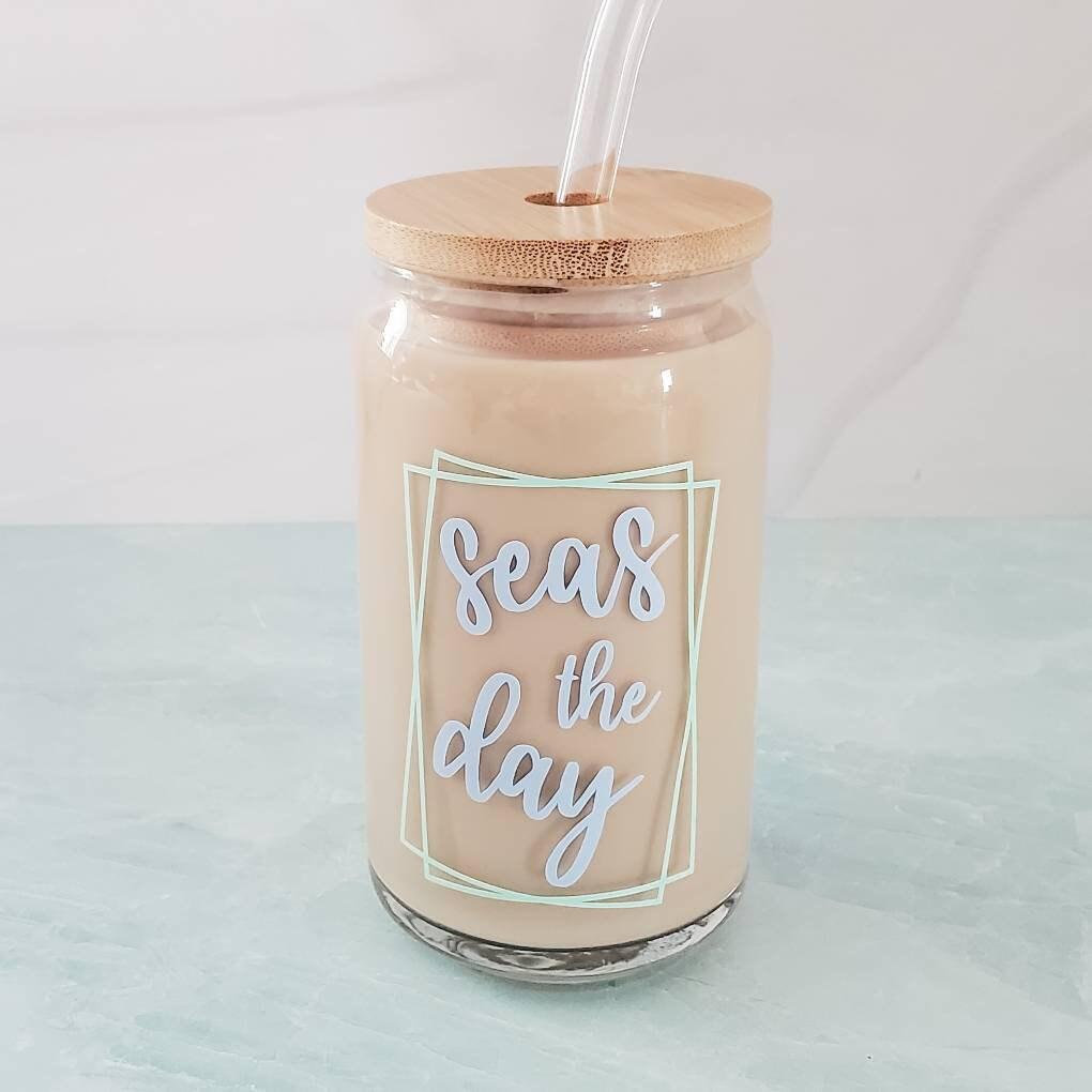 SEAS THE DAY - Glass Cup – Drinkware