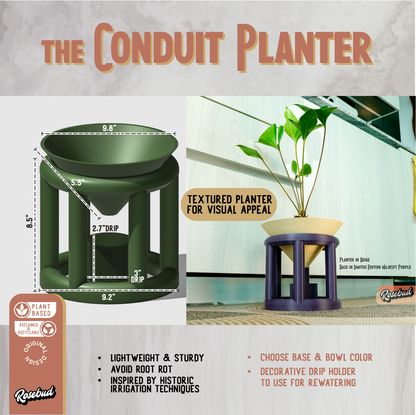 Conduit Plant Stand with Planter & Catch – Pots & Planters