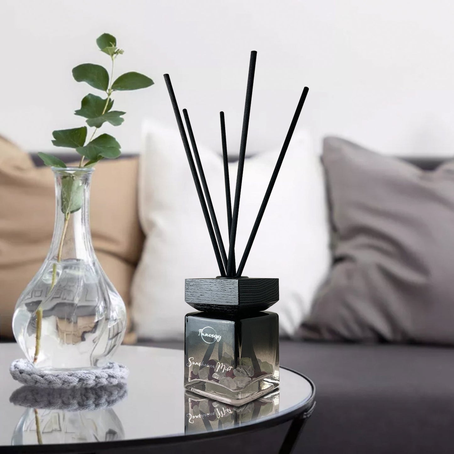 Sunshower Mist Crystal-Enhanced Reed Oil Diffuser, 100ml