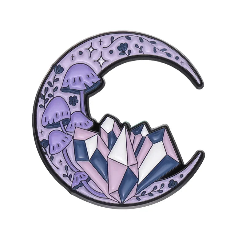 Purple Magic Moon Enamel Pin