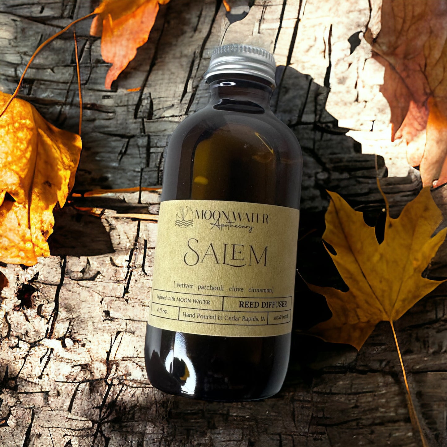 SALEM - REED DIFFUSER, REED DIFFUSER -- Vetiver, Clove, Patchouli & Cinnamon -- by Moon Water Apothecary! –