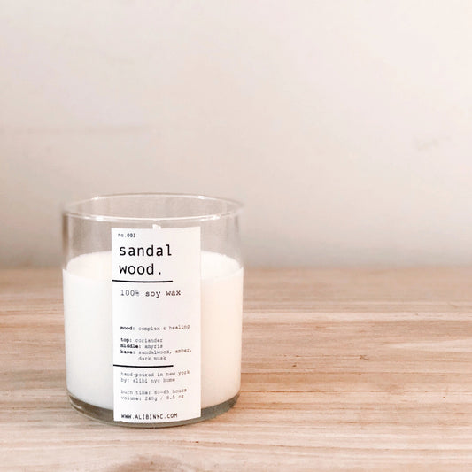SANDALWOOD | 100% SOY WOODEN WICK CANDLE
