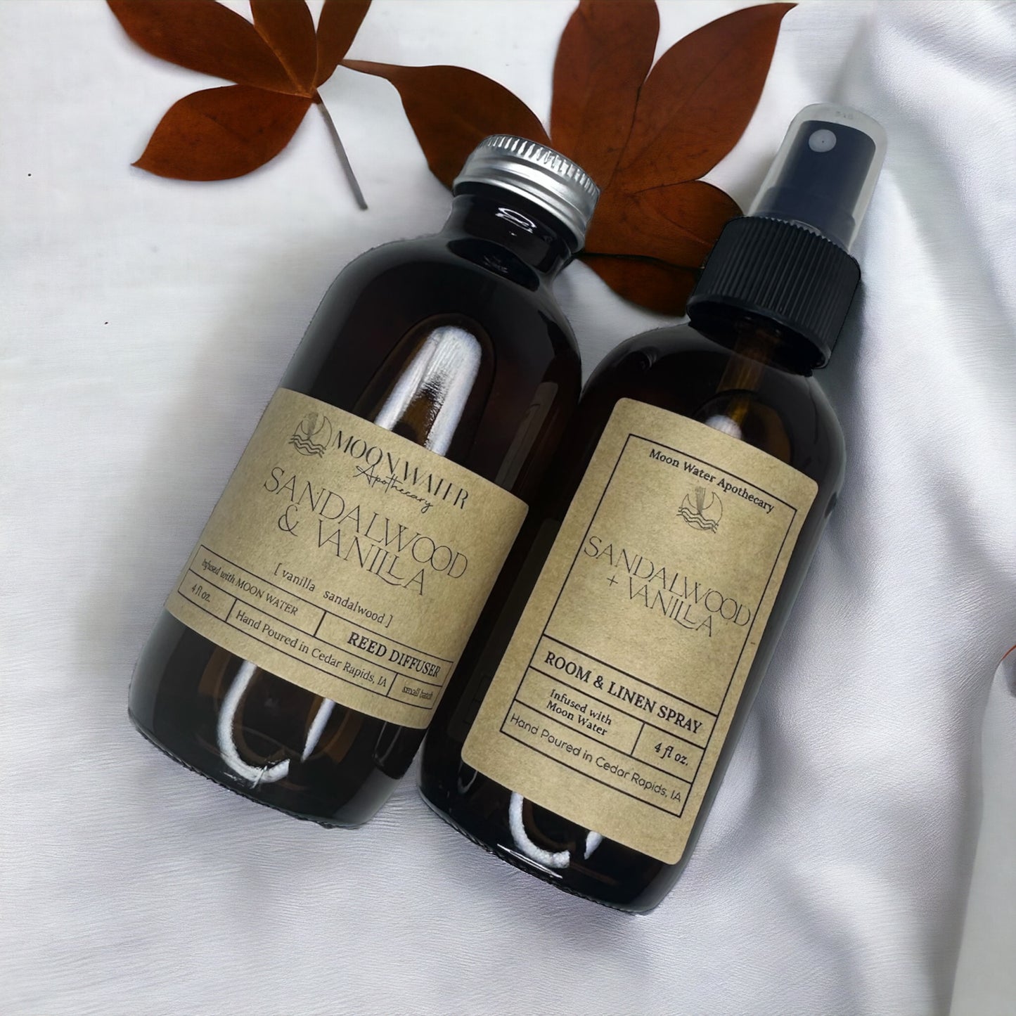 Sandalwood + Vanilla - ROOM SPRAY & REED DIFFUSER -- by Moon Water Apothecary! –