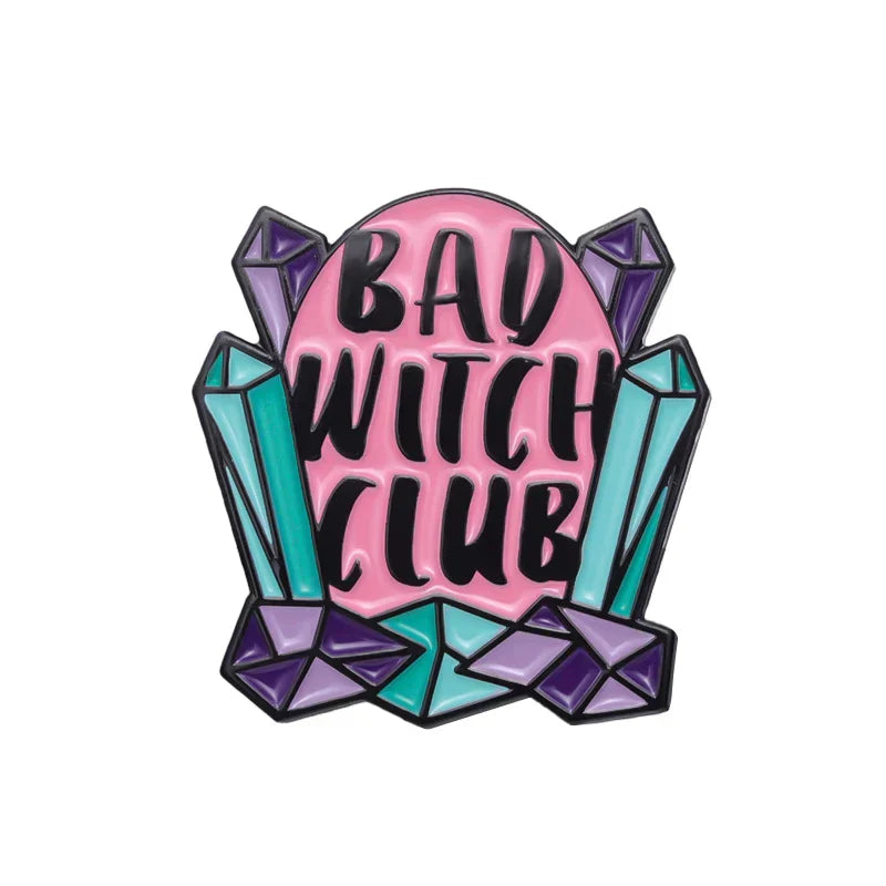 Cute Witchy Enamel Pin – Lunar Moon Phase Brooch