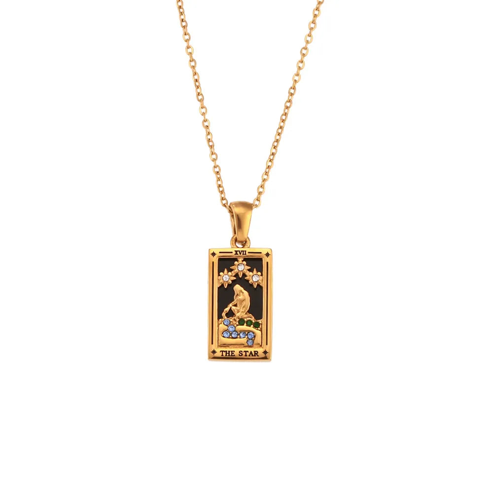 Gold Tarot Card Necklaces – necklace