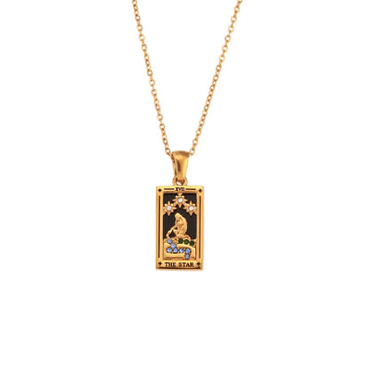 Gold Tarot Card Necklaces – necklace