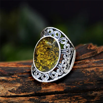 Stone Oval Vintage Design Rings