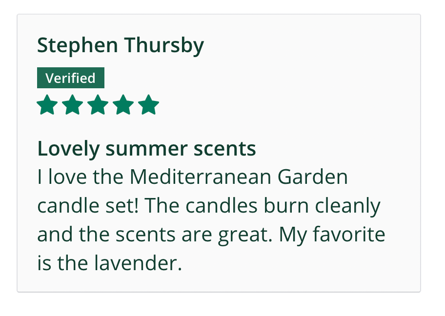 Lavender Fields Scented Soy Candle – Mediterranean Garden