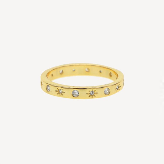 The Moon and Stars Stacking Ring