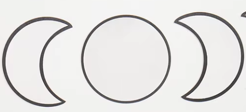 Wood Moon Phase Wall Mirrors