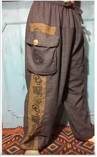 Unisex Cotton Om Cargo Pants