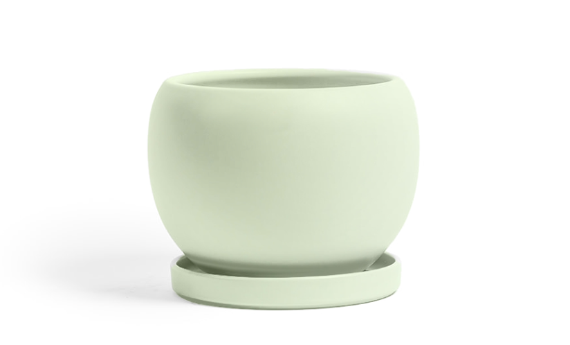 Bolle Porcelain Planter with Water Saucer