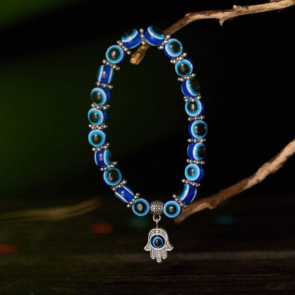 EVIL EYE BRACELET (ADJUSTABLE) – Dark Blue
