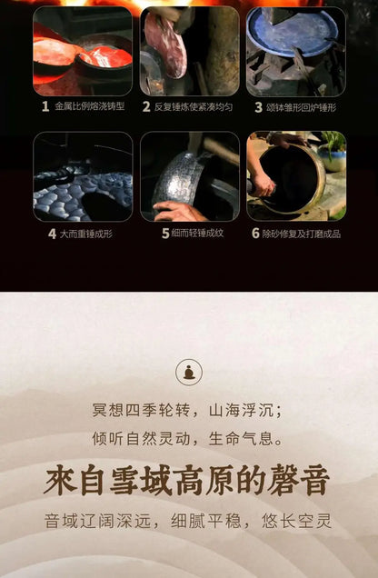 Nepal Handmade Singing Bowl Large Brass Tibetan Bowls Yoga Meditation Sound Healing Instrument Buddhist Sound Bowls Ornaments