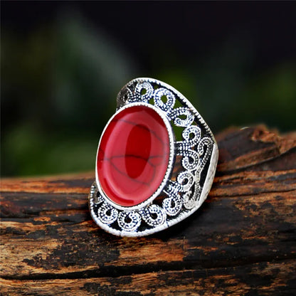 Stone Oval Vintage Design Rings