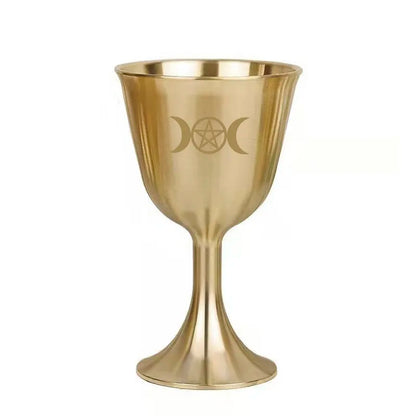 Goddess & Triple Moon Gold Chalices