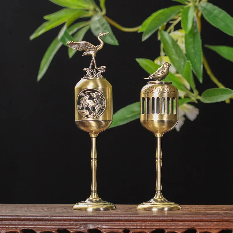 Magpie Hollow Lamp Sandalwood Fragrance Censer Smoking Backflow Incense Holder Tea House Ornaments Study Room Home Decor