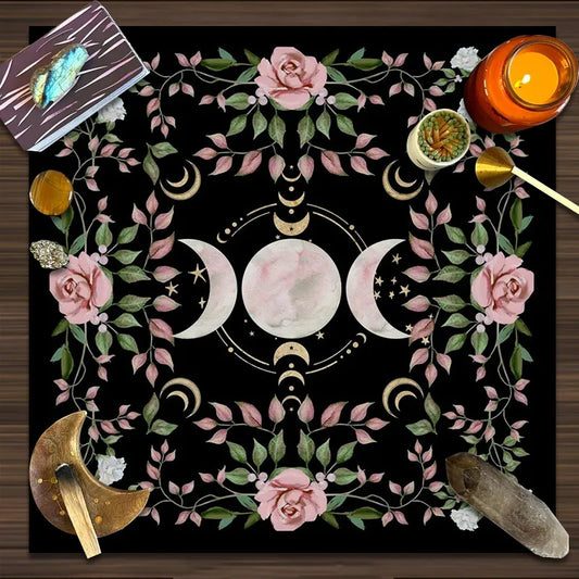 Cottagecore Triple Moon Altar Cloth