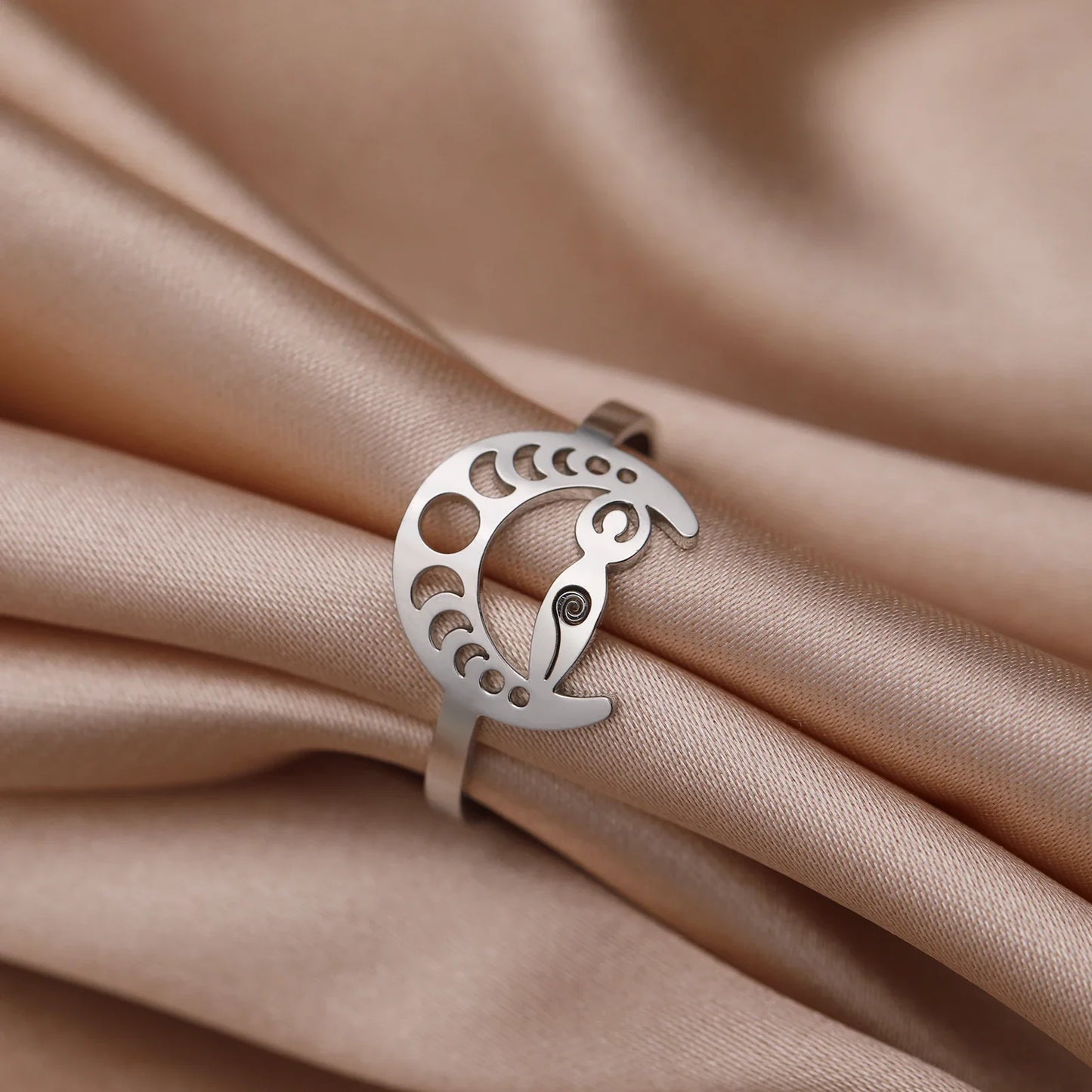 Moon Phase Goddess Ring