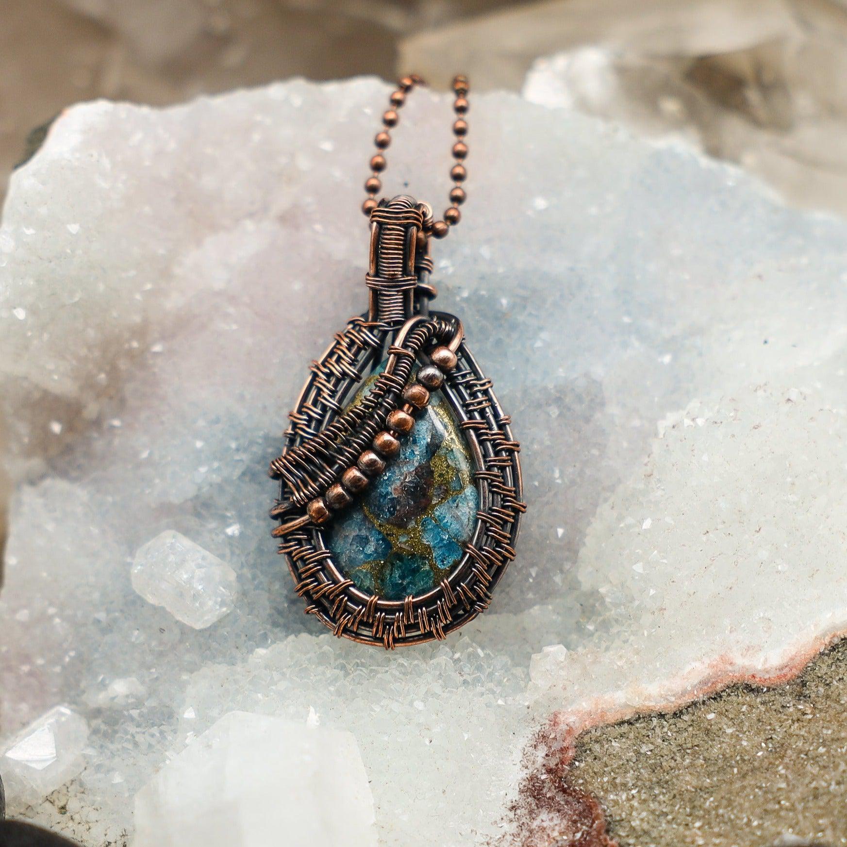 Sea Sediment Jasper Wire Wrap Crystal Pendant – Wire Wraps