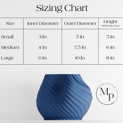 SEA Planter – Navy Blue Planter