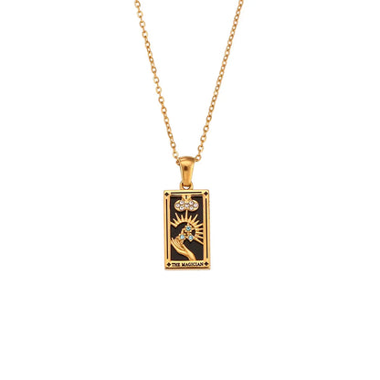 Gold Tarot Card Necklaces – The Magician necklace
