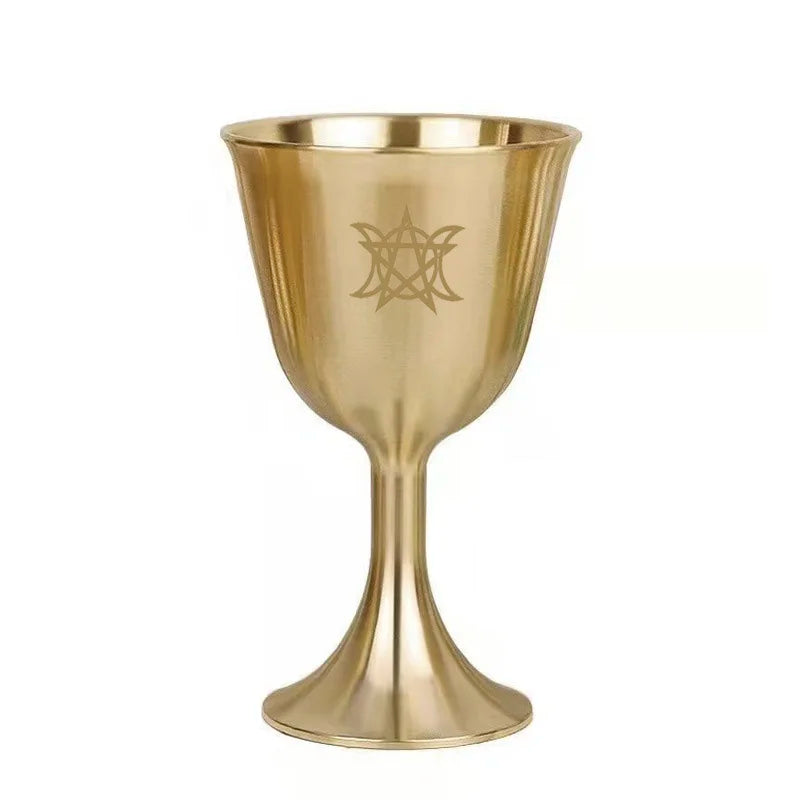 Goddess & Triple Moon Gold Chalices