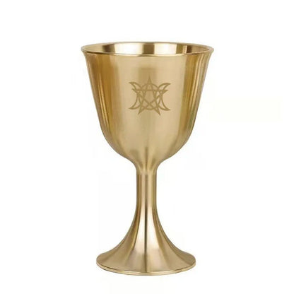 Goddess & Triple Moon Gold Chalices