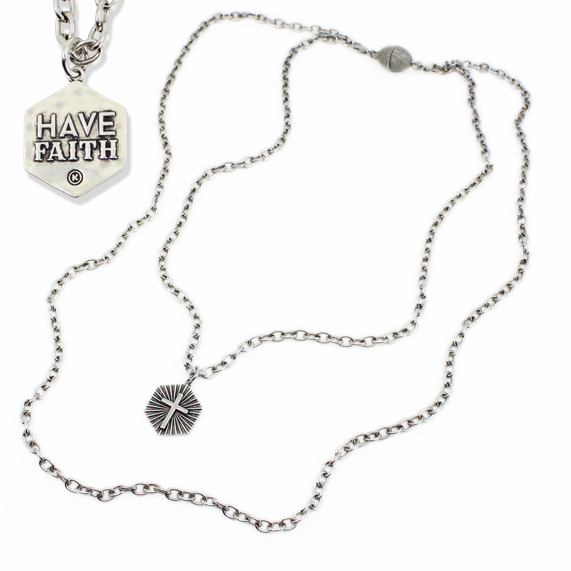 Have Faith Essential Necklace – Shining Cross Silver essential